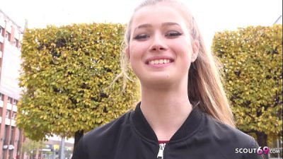 GERMAN SCOUT – PETITE TEEN WITH PIGTAIL TALK TO CASTING SEX AT PUBLIC PLACE